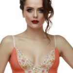 Podprsenka bralette s krajkou Mery orange