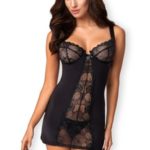 Erotická košilka Heartina chemise black