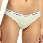 Dámské kalhotky D1618E 5XE bílá/žlutá – Calvin Klein